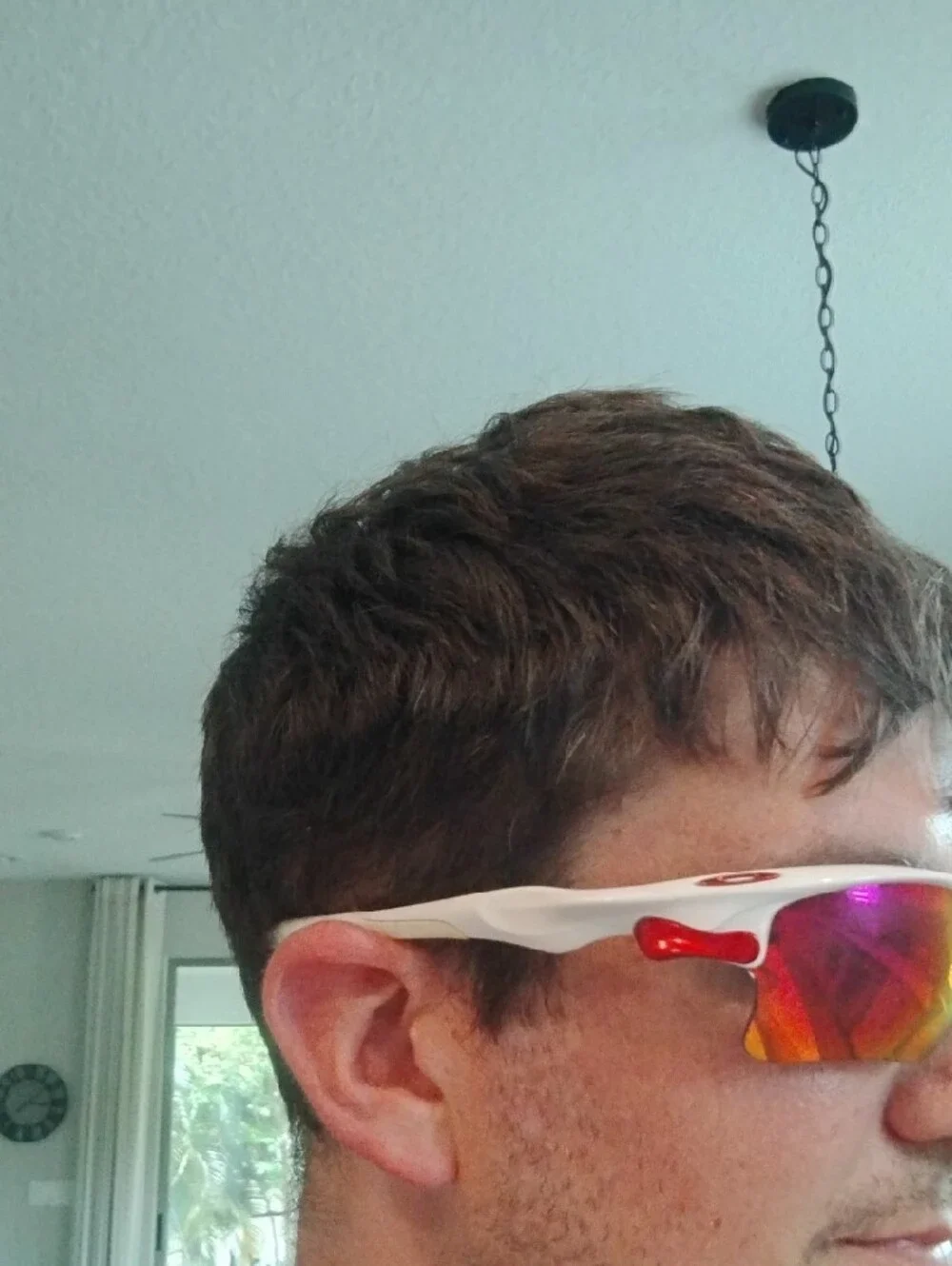 Oakley Polarized Fast jacket White Frames With Pink/Orange Lenses